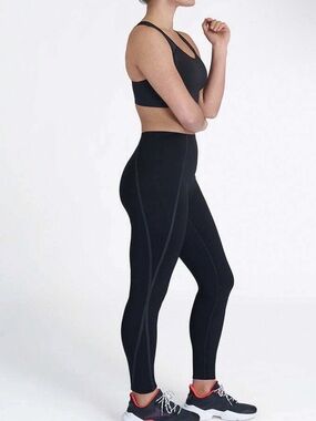 SPANX Black Mesh Contour Leggings